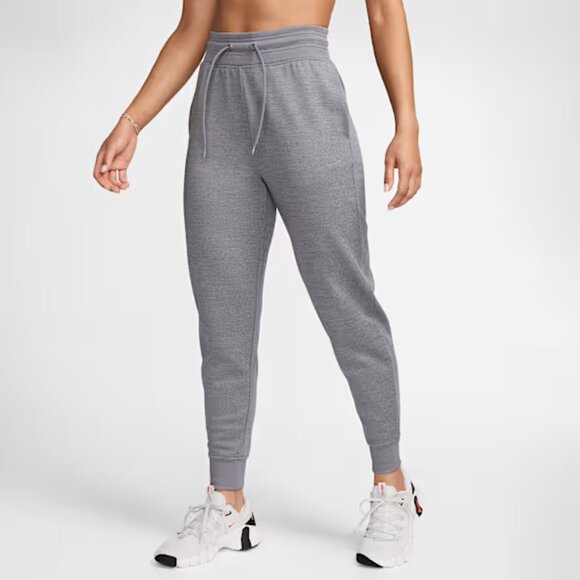 Nike Dri-FIT Gray One Women's High-Waisted 7/8 French Terry Joggers - Picture 1 of 7